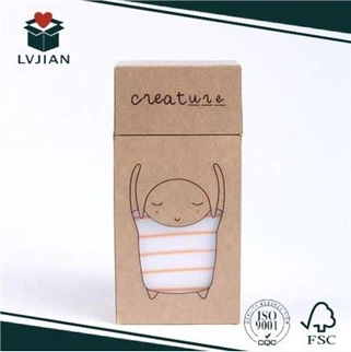 Kraft Daim Ntawv Khoom Plig Box Rau Socks